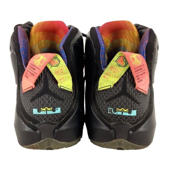 Nike LeBron 12 Data Size 10 Mens Sneakers Black 684593 068 - Picture 6 of 13